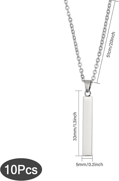 Cubic bar necklace