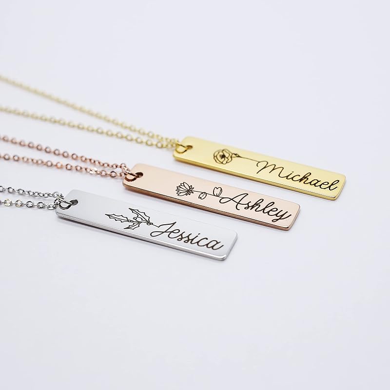 Bar pendant necklace