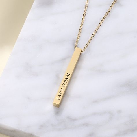 Cubic bar necklace