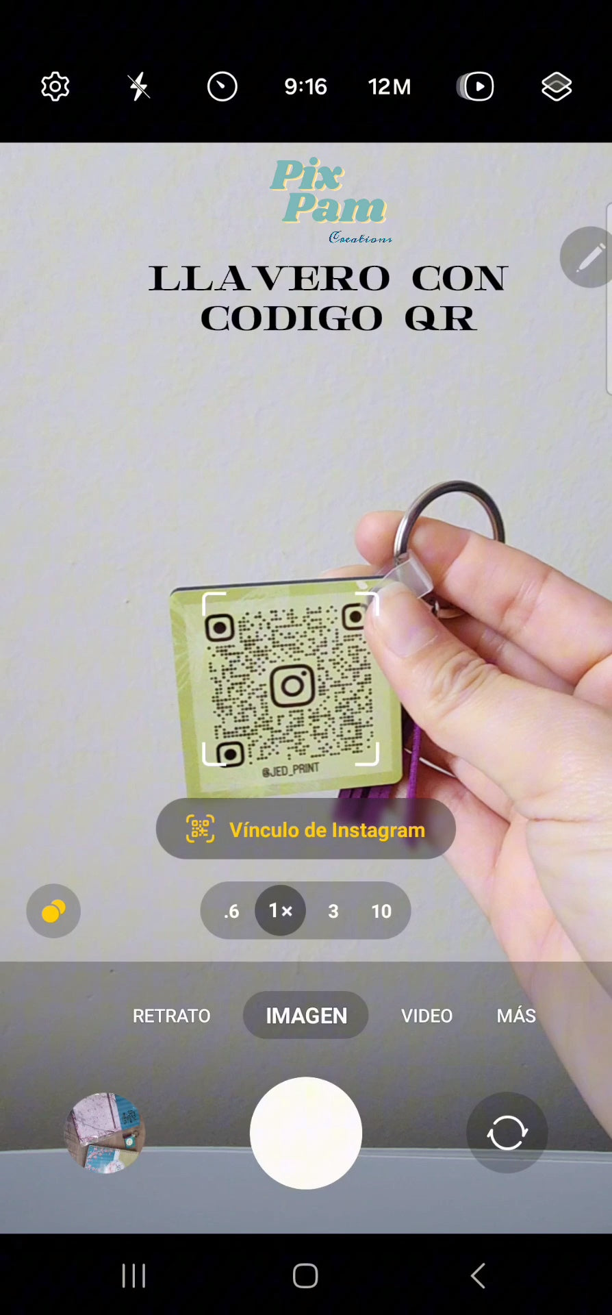 QR business keychain