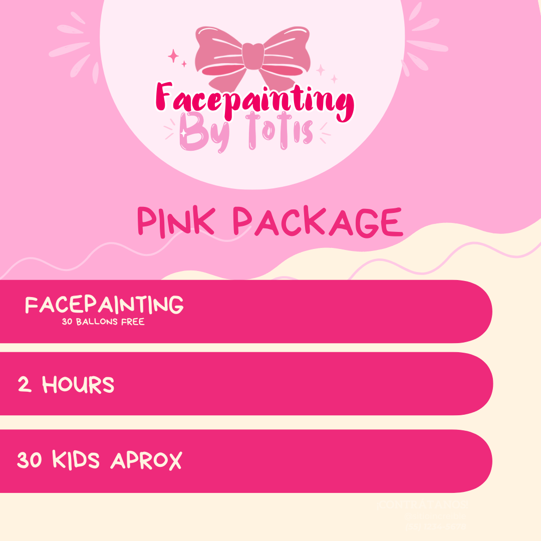 Pink facepaintig package